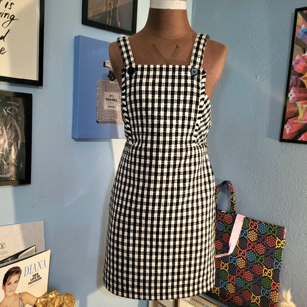 Francesca's Checkski Black/ White Dress
